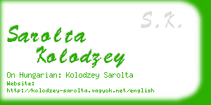 sarolta kolodzey business card